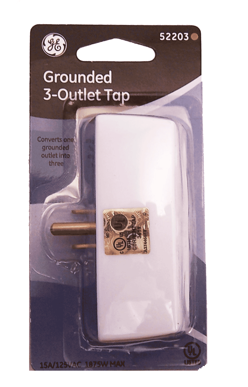 General Electric  grounded 3-outlet tap Full-Size Picture